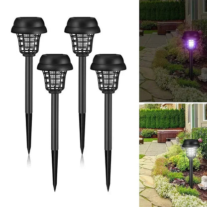 JOYINLED 2/4pcs Solar Bug Zapper Waterproof Outdoor Mosquito Zapper Mosquito Repellent Lamp for Indoor Outdoor Use Garden Patio