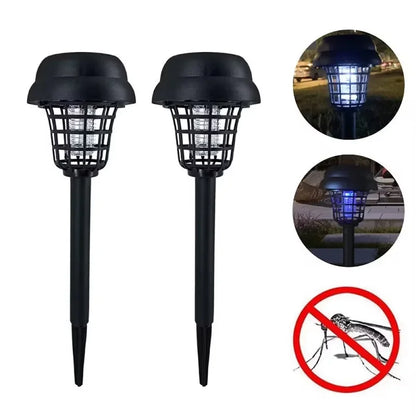 JOYINLED 2/4pcs Solar Bug Zapper Waterproof Outdoor Mosquito Zapper Mosquito Repellent Lamp for Indoor Outdoor Use Garden Patio