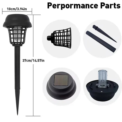 JOYINLED 2/4pcs Solar Bug Zapper Waterproof Outdoor Mosquito Zapper Mosquito Repellent Lamp for Indoor Outdoor Use Garden Patio