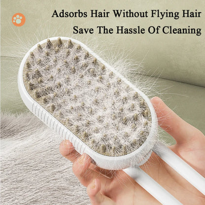 Electric Steam Hair Brushes for Pet Grooming, Cat Hair Comb, Steamy Brush, Massage