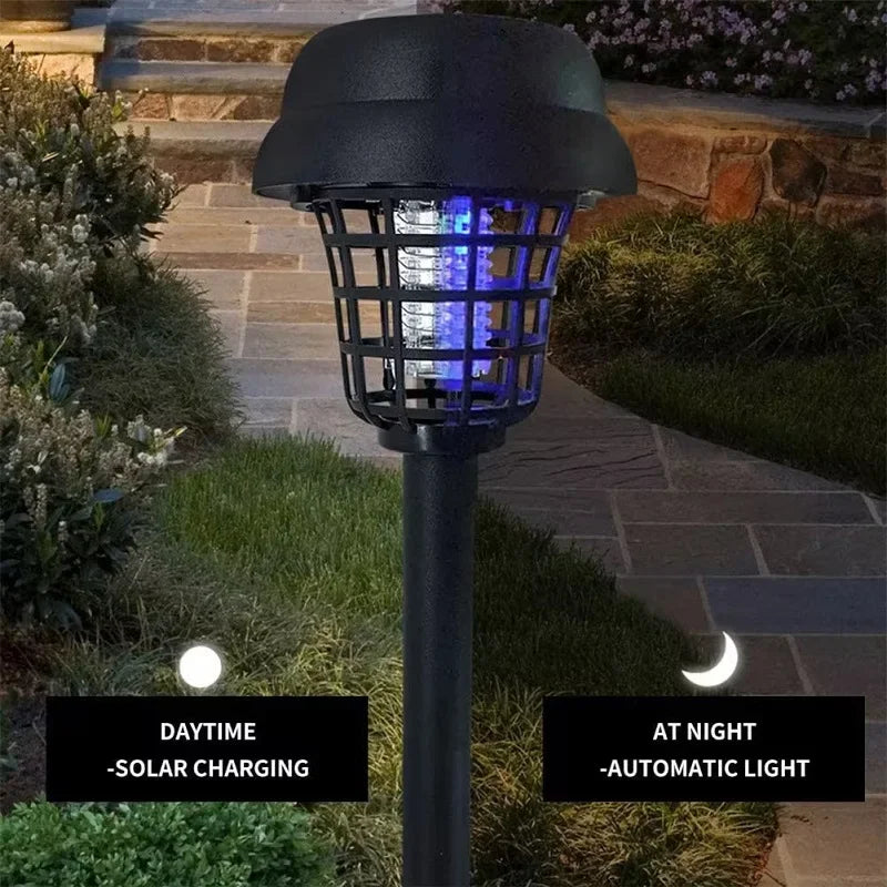JOYINLED 2/4pcs Solar Bug Zapper Waterproof Outdoor Mosquito Zapper Mosquito Repellent Lamp for Indoor Outdoor Use Garden Patio