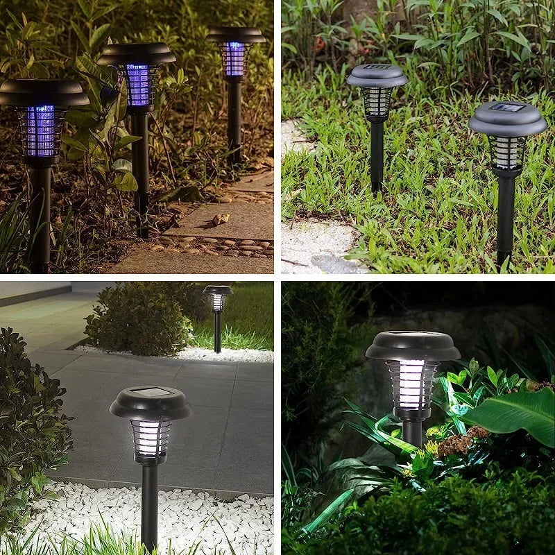 JOYINLED 2/4pcs Solar Bug Zapper Waterproof Outdoor Mosquito Zapper Mosquito Repellent Lamp for Indoor Outdoor Use Garden Patio